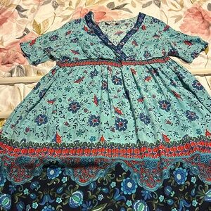 Vintage Mainstreet Blues Dress 22W